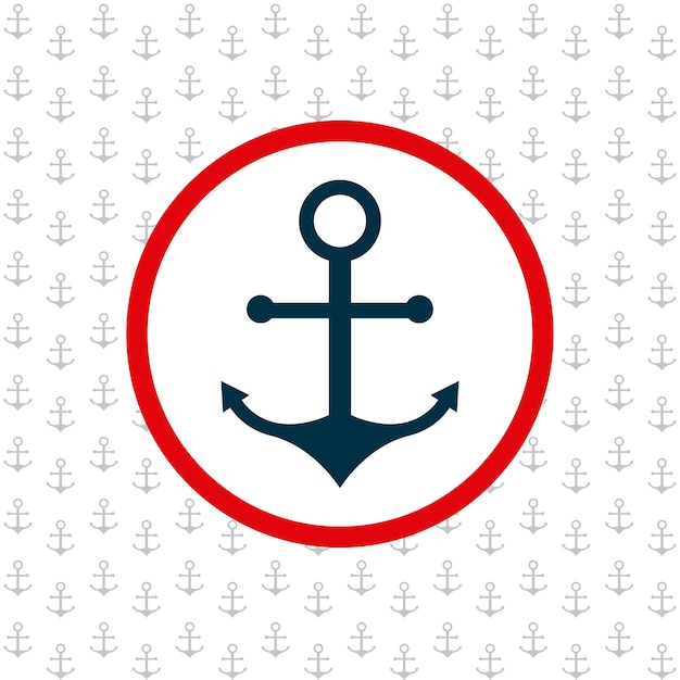 Anchor pattern background icon