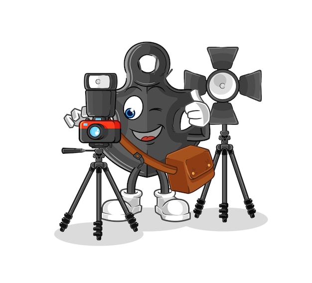 Anchor photographer character cartoon mascot vector