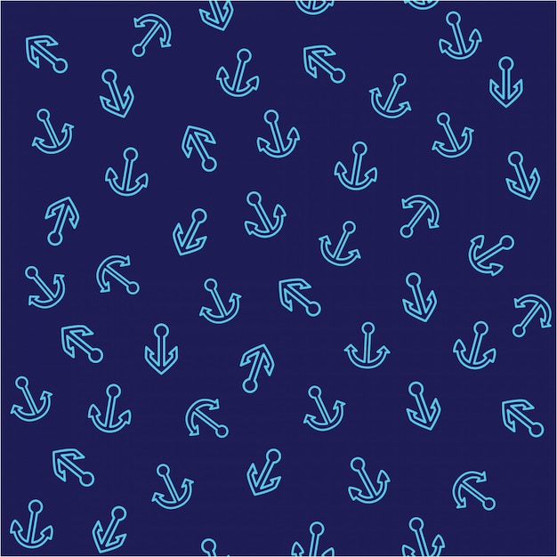 Vector anchor seamless pattern