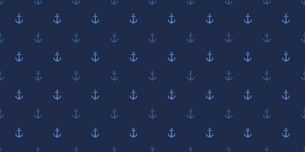 Anchor seamless repeat pattern vector background dark blue