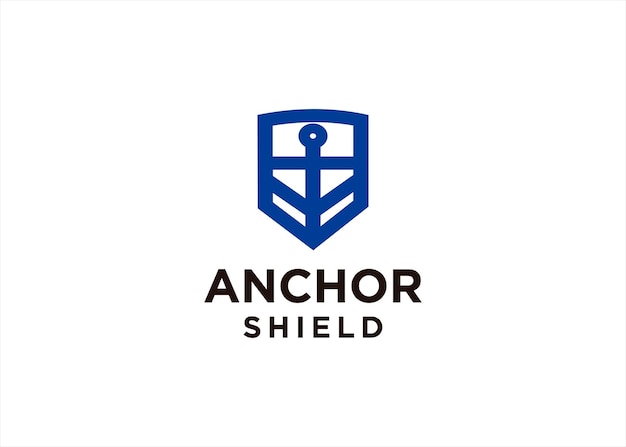 Anchor and shield logo design