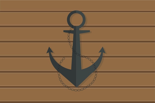 Anchor ship yacht vector icon marine background