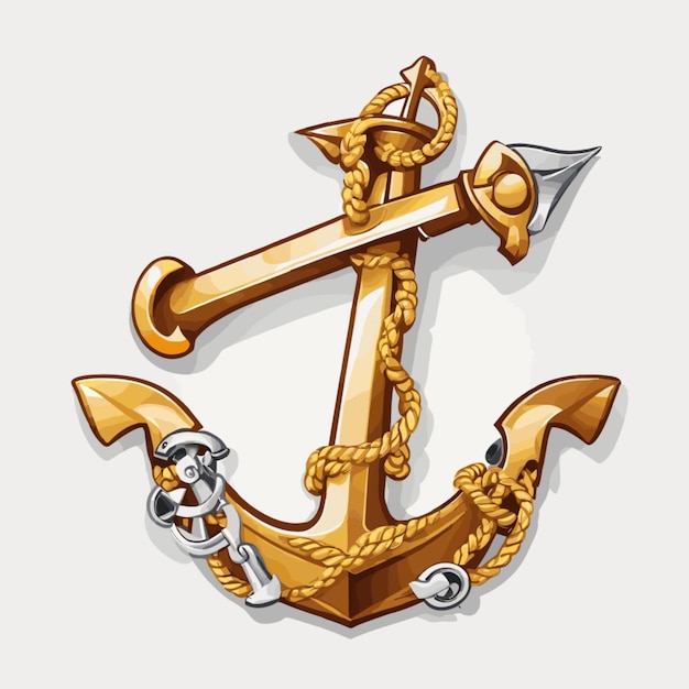 Anchor vector on white background