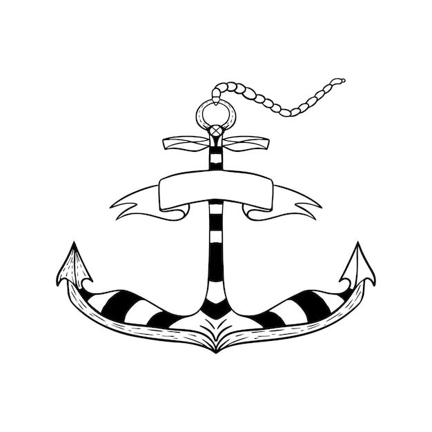 Anchors Illustrations in Art Ink Style