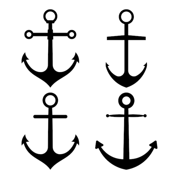 Vector anchors set of four