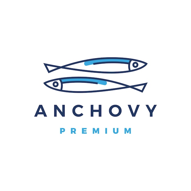 Vector anchovy logo icon