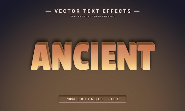 Ancient 3d editable text effect