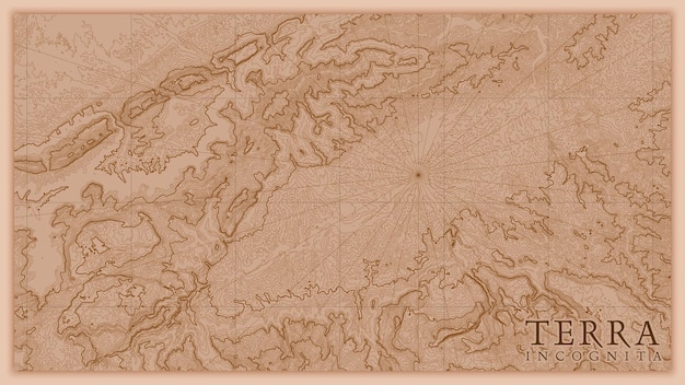 Vector ancient abstract earth relief old map