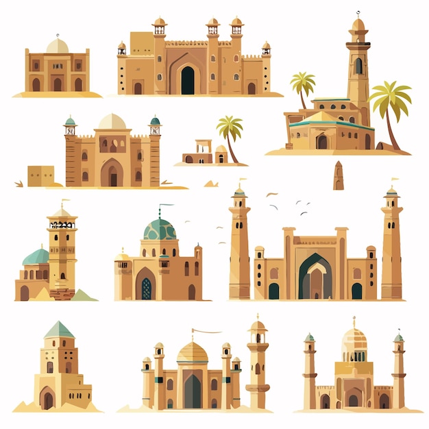 Vector ancient_arabic_housesold_traditional_muslim