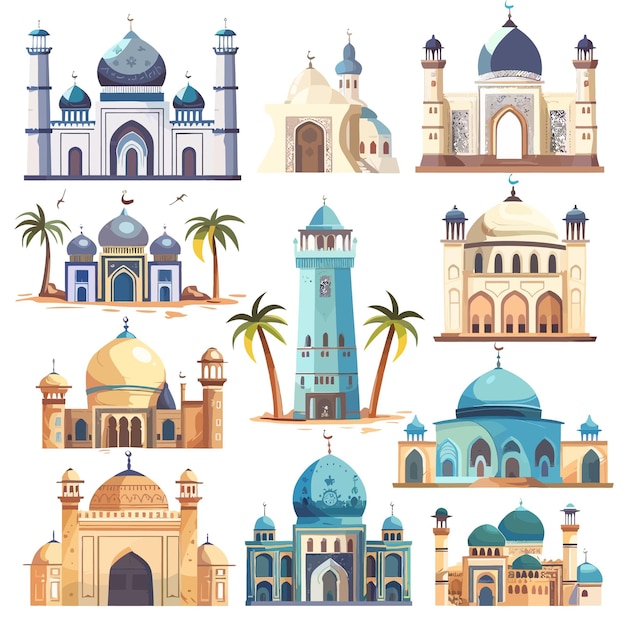 Vector ancient_arabic_housesold_traditional_muslim