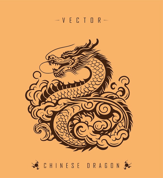 The Ancient Art of Dragon Illustration in Oriental Decorative Style