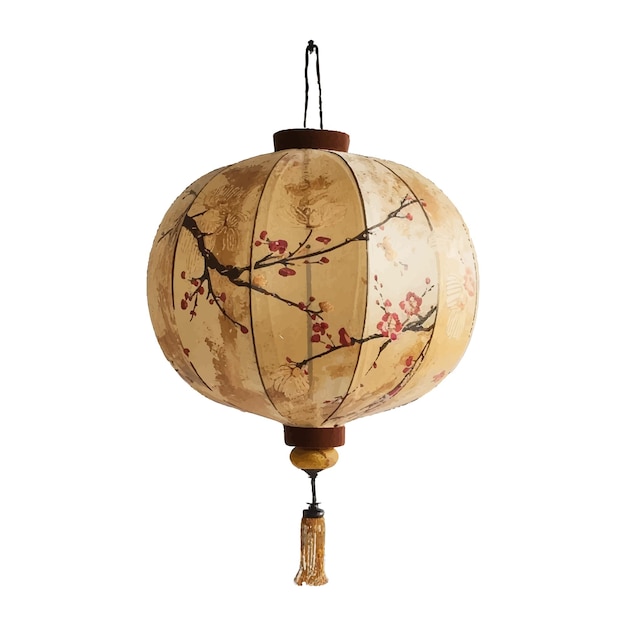 ancient chinese lanterns on a white background