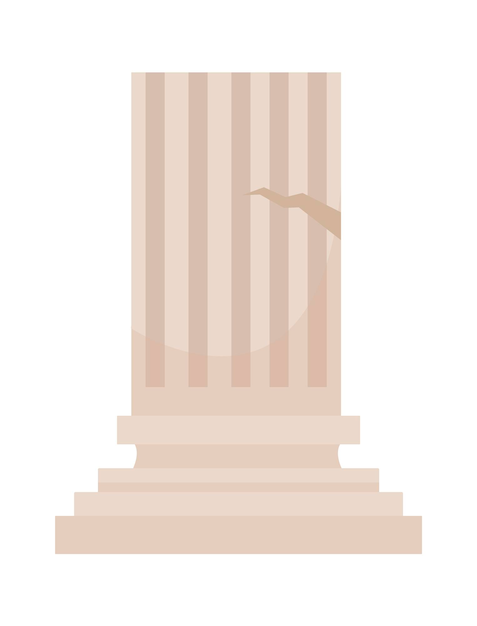Вектор Иллюстрация вектора древней части колонны