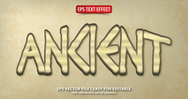 ancient editable text effect vector