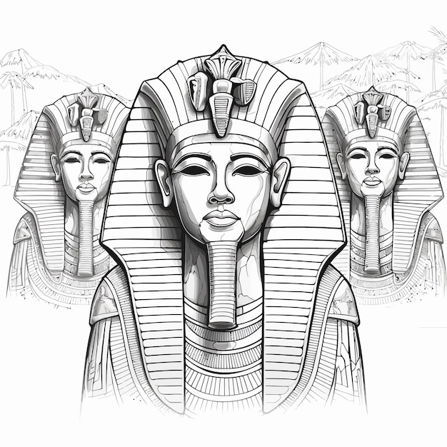 Vector ancient egypt kings