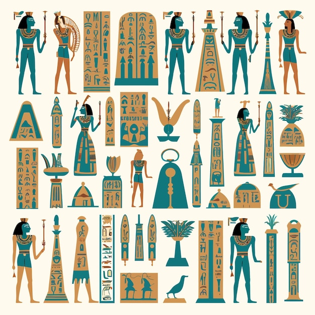 Vector ancient egyptian culture