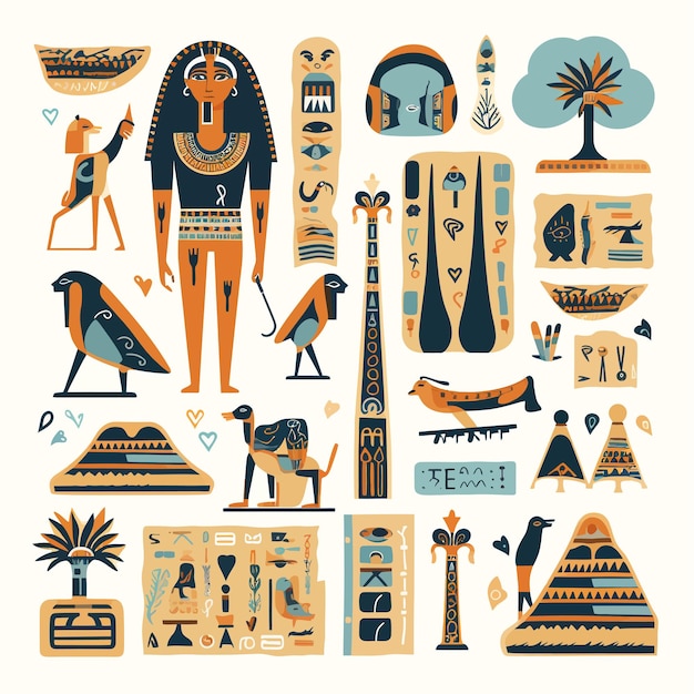 Vector ancient egyptian culture