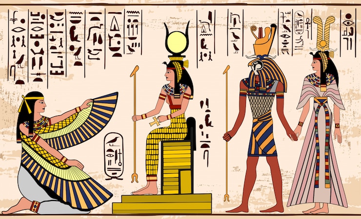 Vector ancient egyptian drawing