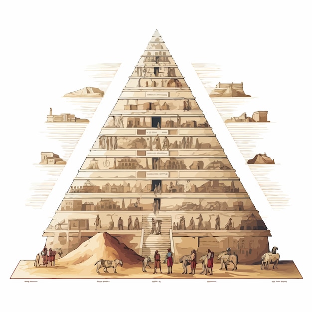 Vector ancient_pyramid_of_power_structure_vector