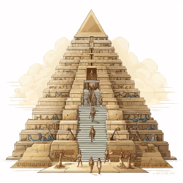 Vector ancient_pyramid_of_power_structure_vector