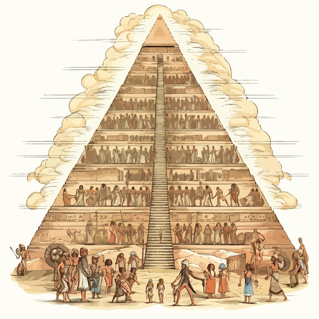 Vector ancient_pyramid_of_power_structure_vector