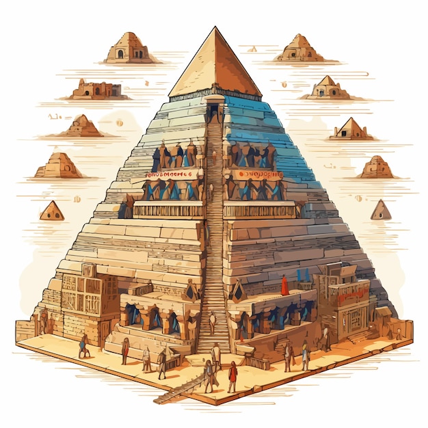 Vector ancient_pyramid_of_power_structure_vector