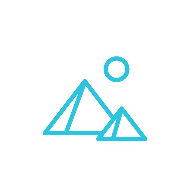 Icona delle antiche piramidi dal set di icone blu