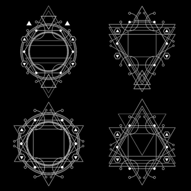 Vector ancient sacred geometry