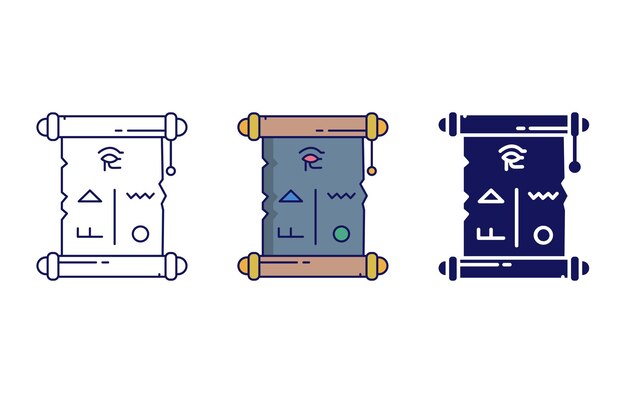 Ancient Scroll vector icon