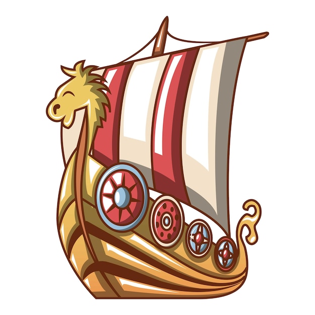 Ancient ship icon cartoon illustration of ancient ship vector icon for web