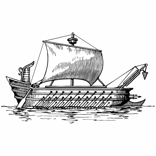 Premium Vector | Ancient ship
