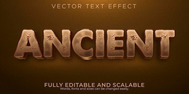 Ancient text effect; editable history and old text style