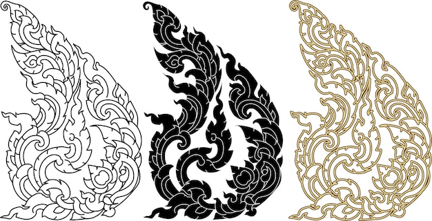 The Ancient Thai pattern vector IV