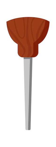 Vector ancient torch stand vector illustration