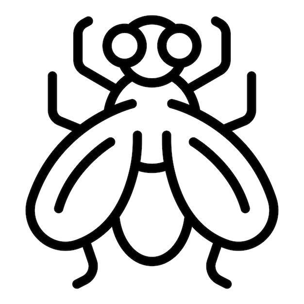 Vector ancient tsetse icon outline vector drosophila insect