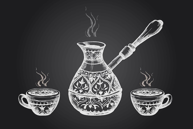 ancient turk and coffee mugs