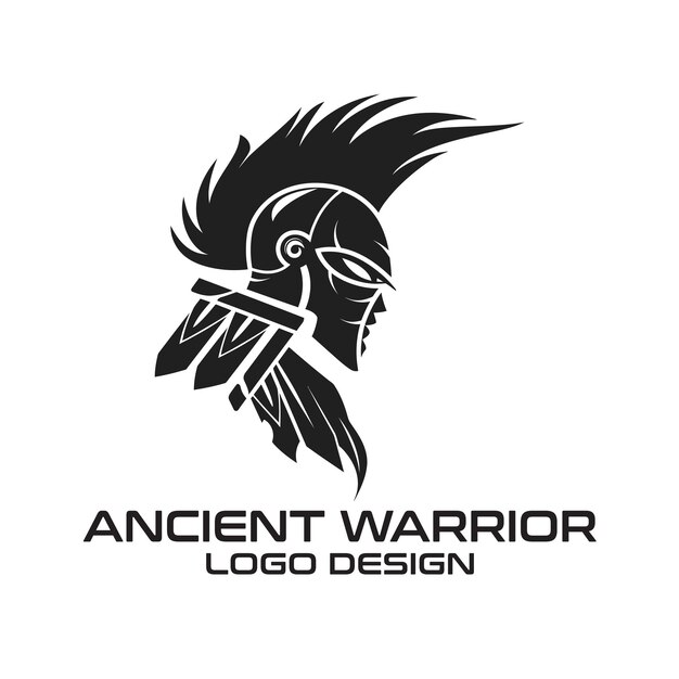 Vector ancient warrior vector logo design