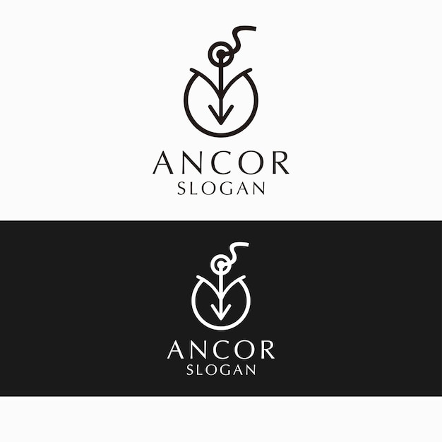 Vector ancor logo design icon template