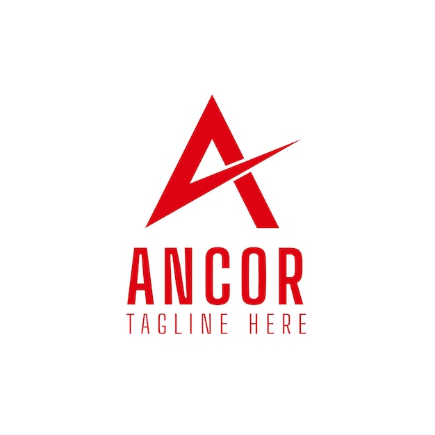 Ancor logo template with letter a symbol vector illustration