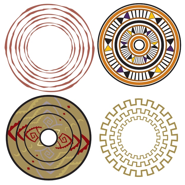 ander type vector cirkel ontwerp decoratieve ronde palm hand desigen houten stijl mandala styl