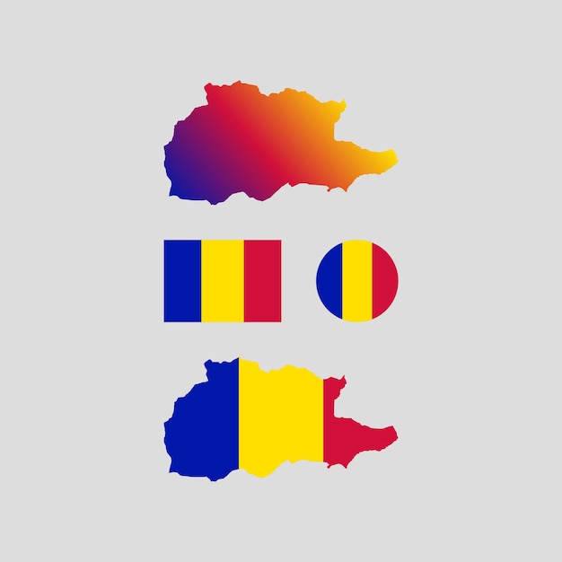 Andorra 1866 national flag and vectors set