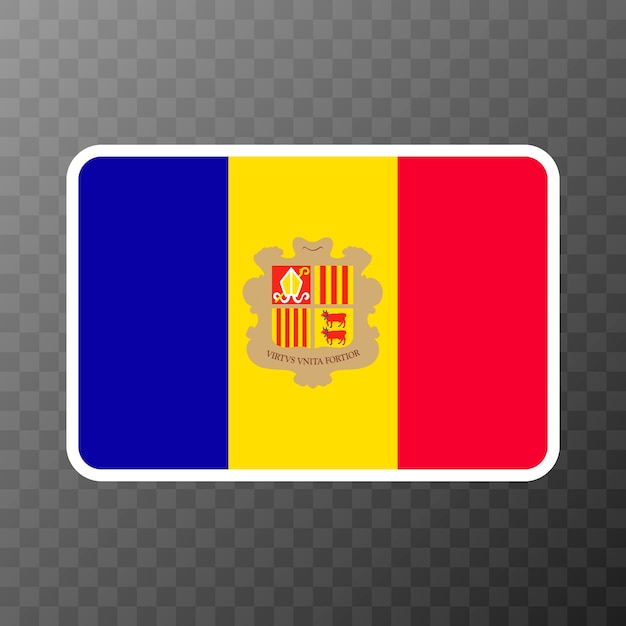 Andorra flag official colors and proportion Vector illustration