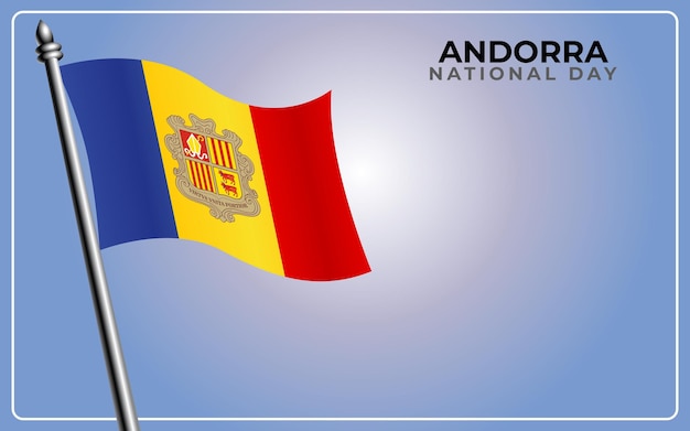 Andorra vlag achtergrond vectorillustratie
