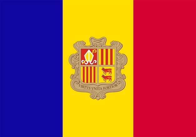 Andorra vlag eenvoudige illustratie voor onafhankelijkheidsdag of verkiezing