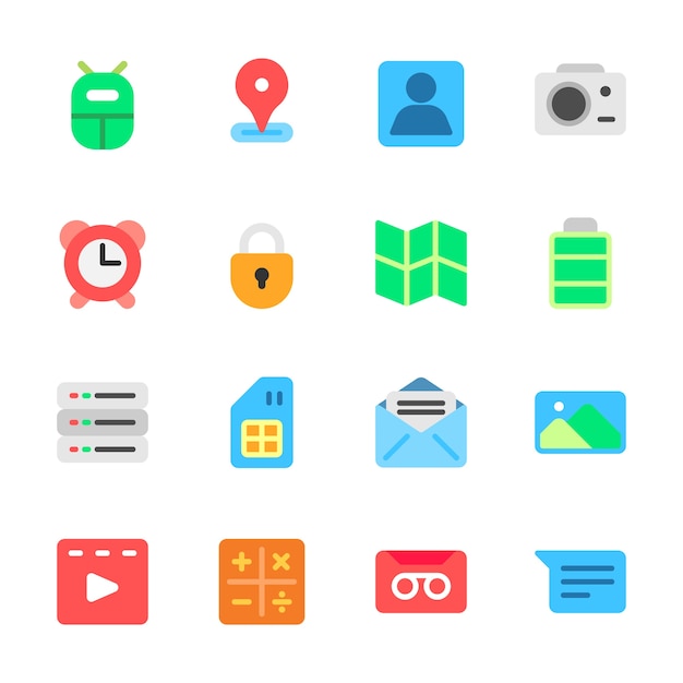 Android Flat Icons