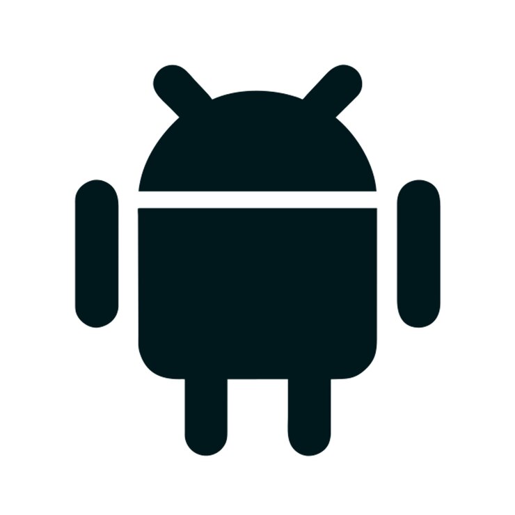 Vector android icon black fill icon