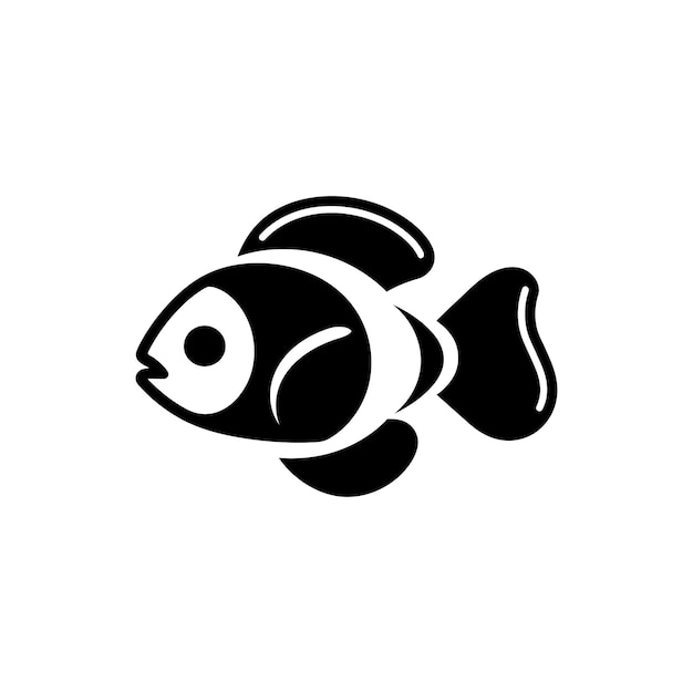 Anemonefish-pictogram op witte achtergrond Eenvoudige vectorillustratie