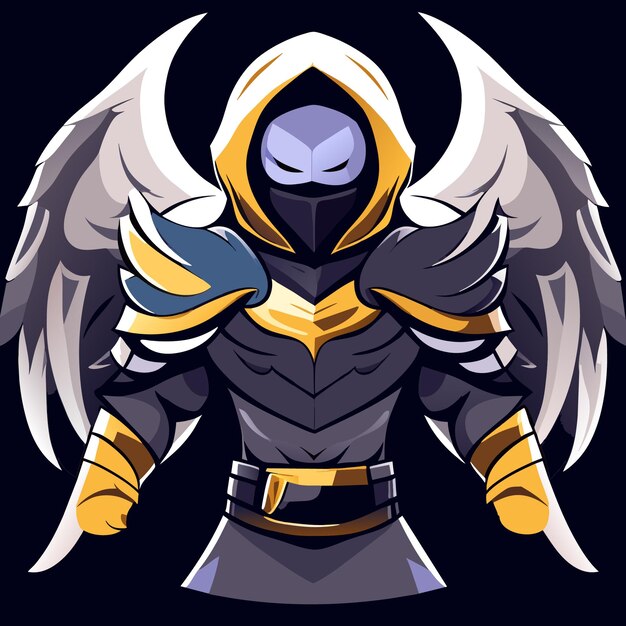 Angel Character in Flat Style Isolated Art