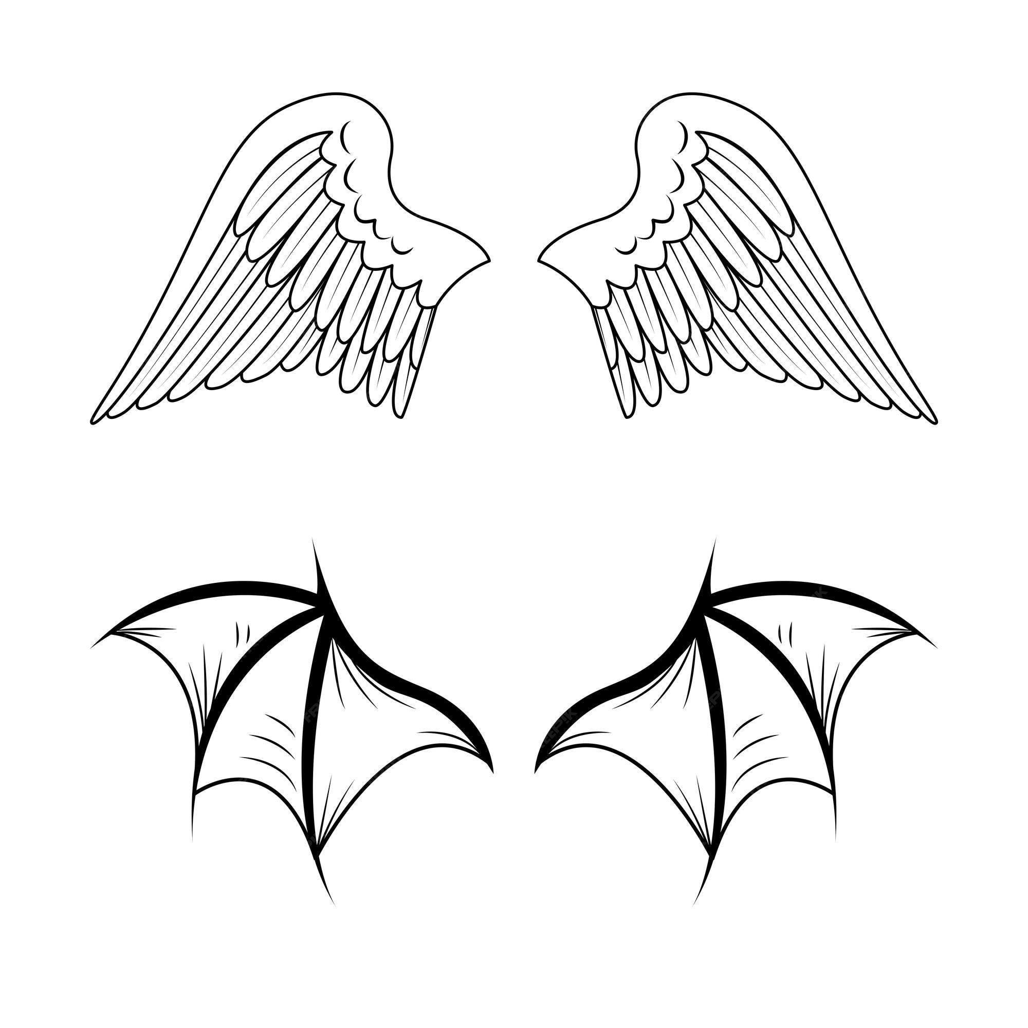 How to Draw Demon Wings 