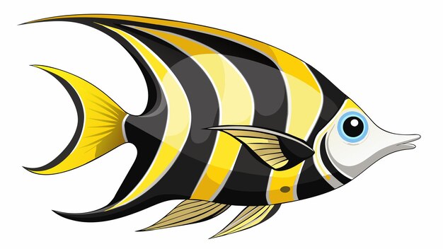 Angel fish isolated on a white background vector illustration